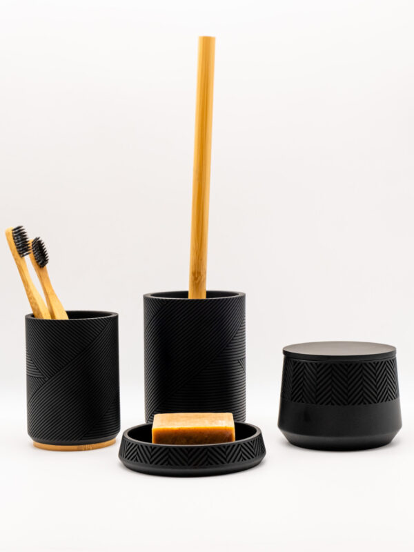 Set d'Accessoires de Salle de Bain en Noir