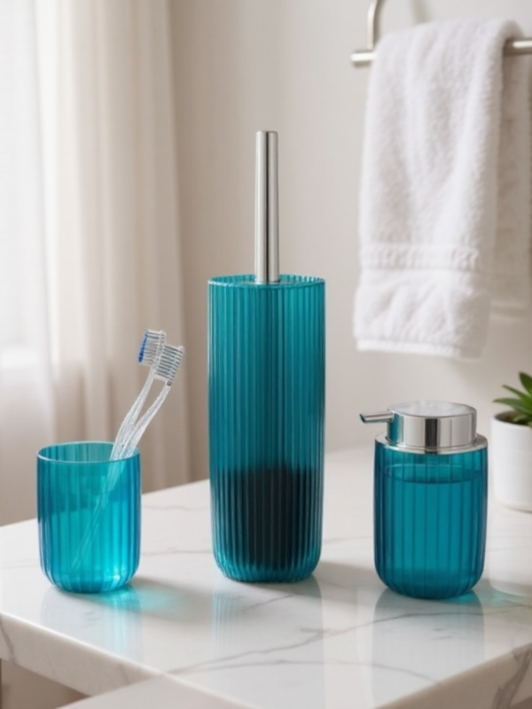 Accessoire en Plastique Bleu Pétrole
